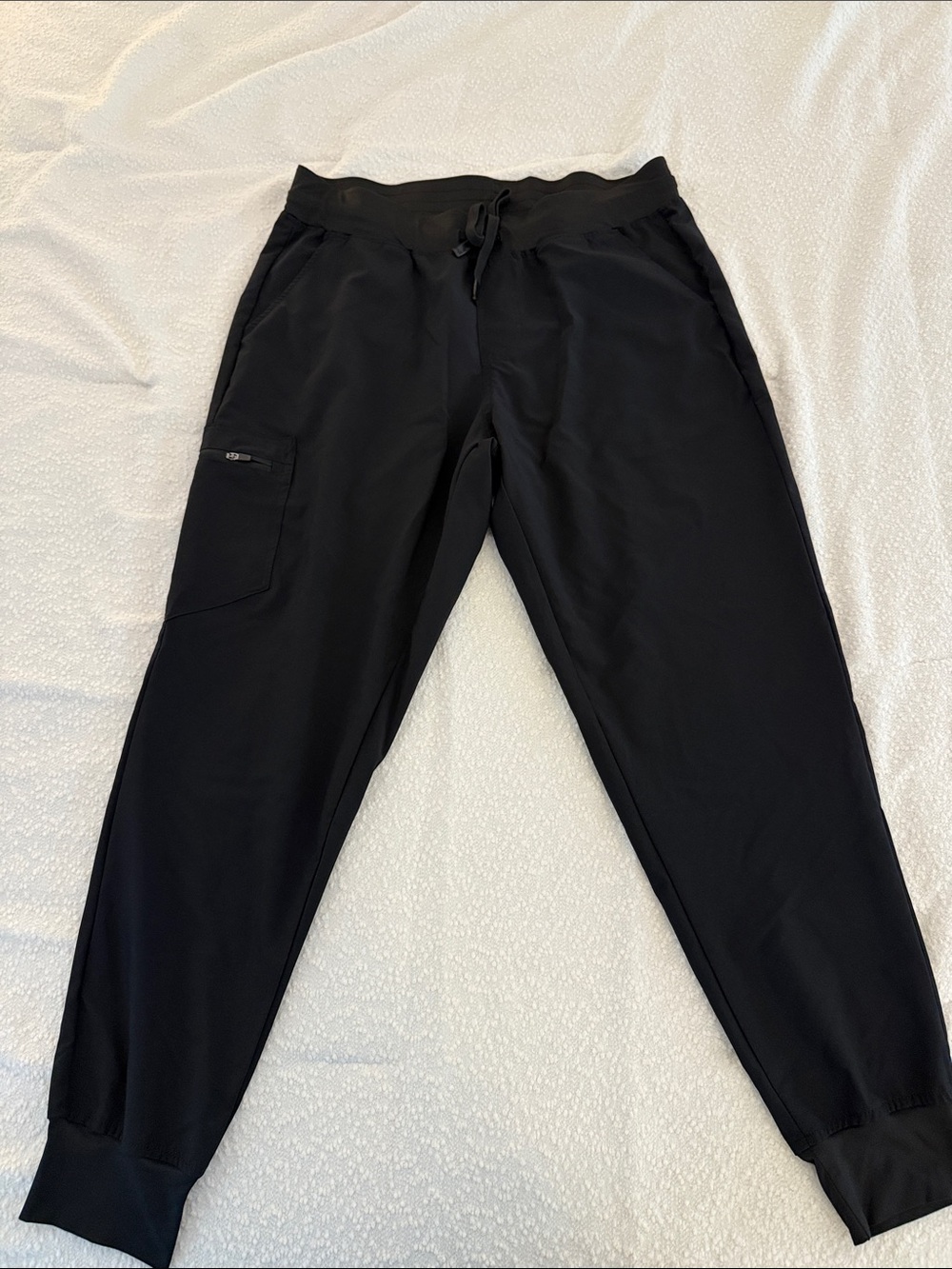 Women’s Black Scrub Joggers Pants with Drawstring Waist